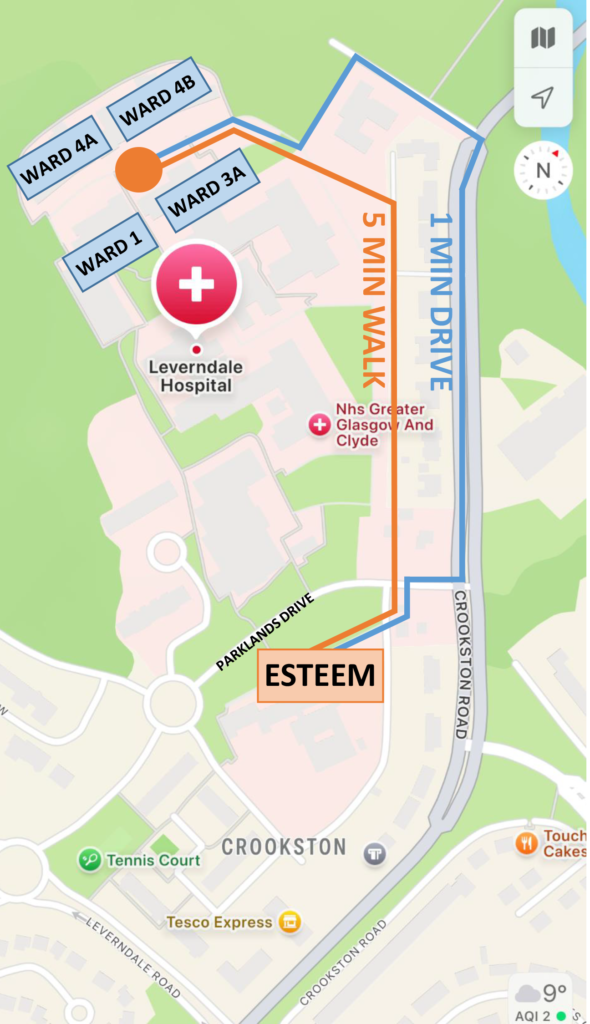 Graphical Map of Esteem South Team and where to find them