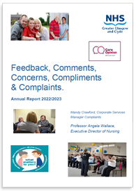 Feedback, Comments, Complaints And Concerns Reports - NHSGGC