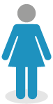 Icon of stylised female shape