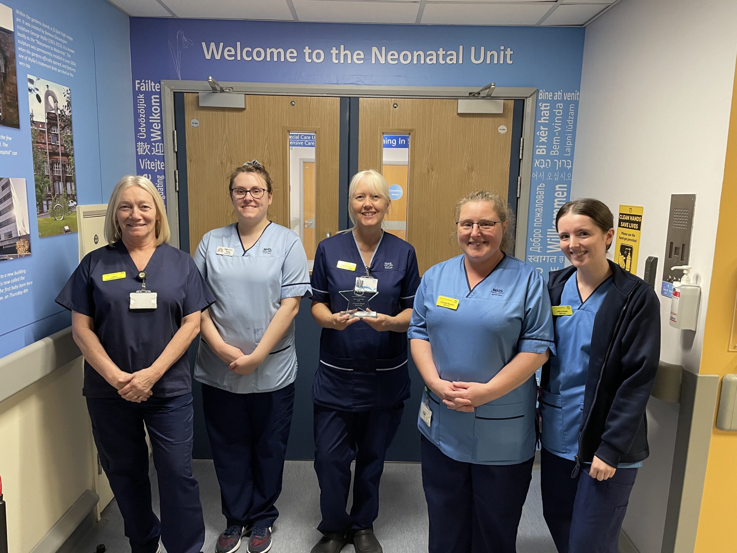 Princess Royal Maternity neonatal team named ‘best in Scotland’