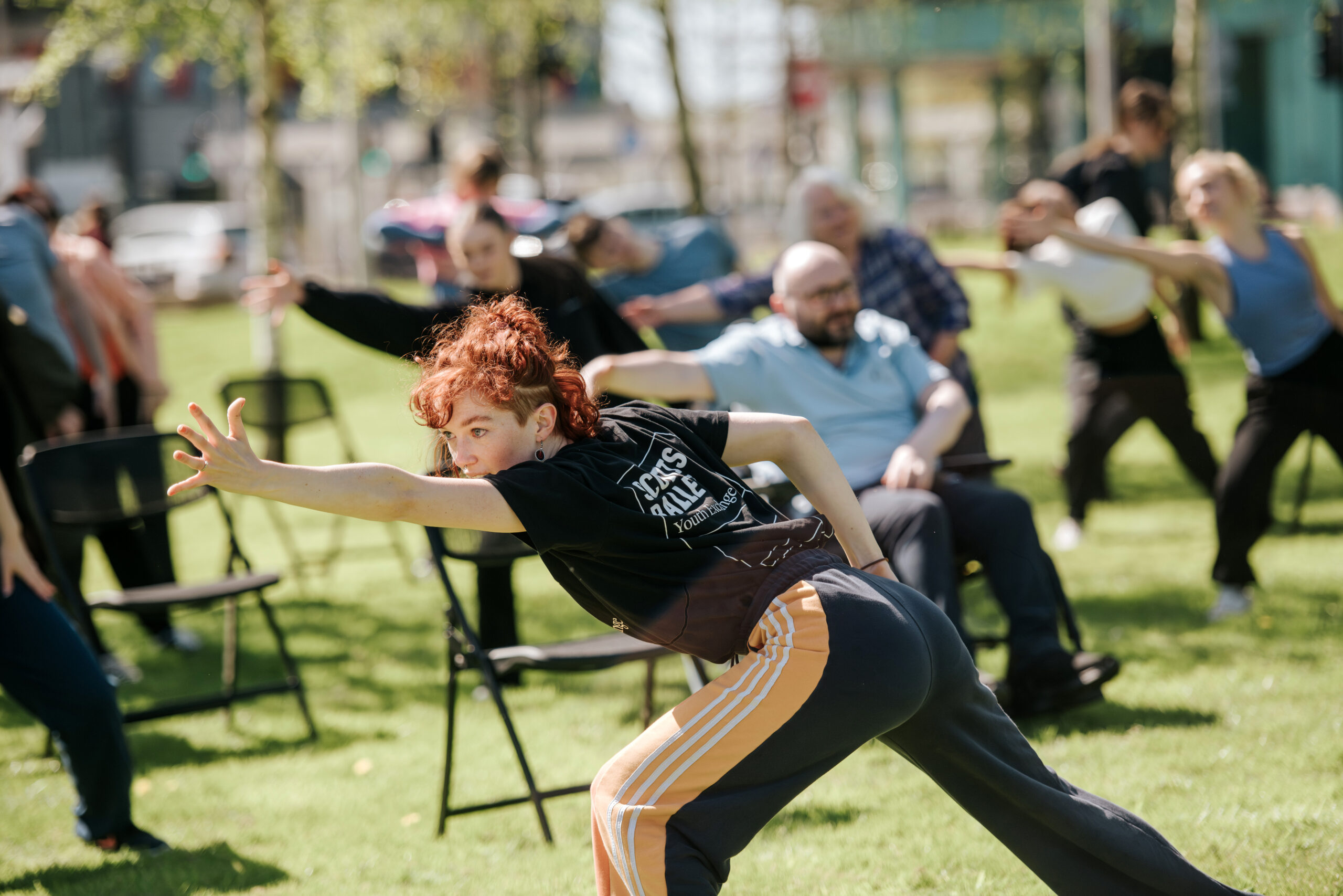 People taking part in the movement and dance session at the QEUH on April. Image - Mihaela Bodlovic / Scottish Ballet