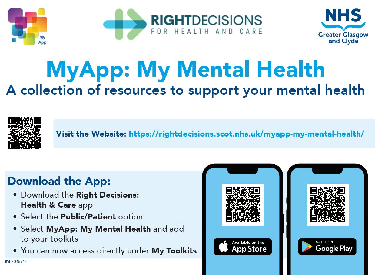 NHSGGC marks Mental Health Awareness Week with relaunch of MyApp: My Mental Health supported self-management digital resources 