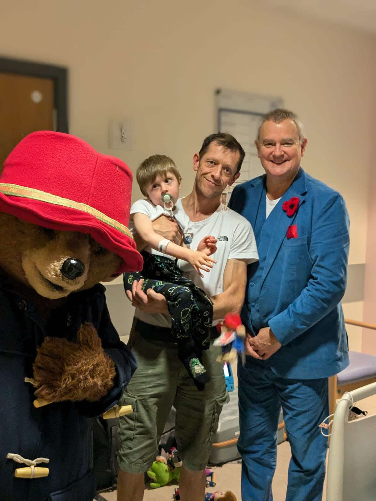 Paddington Bear and Hugh Bonneville surprise Young patients