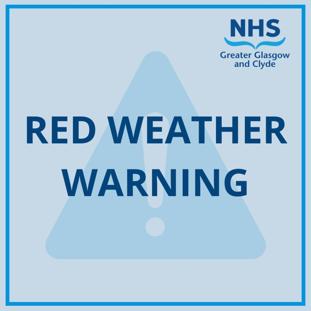 Red weather warning: important notice